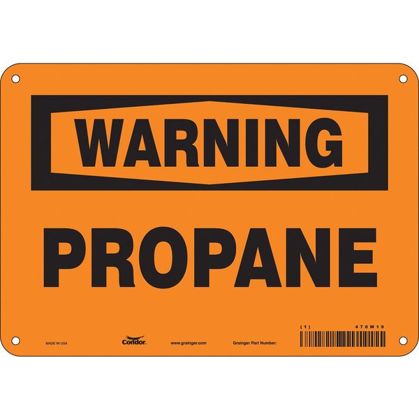 Safety Sign, 7 in Height, 10 in Width, Polyethylene, Vertical Rectangle, English, 470W19