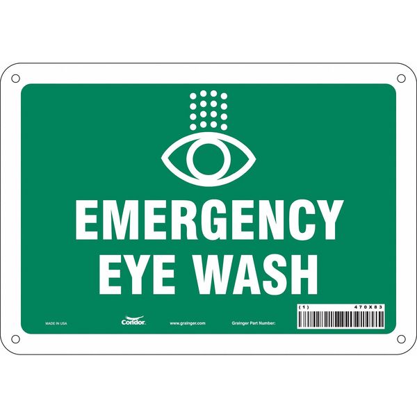 Safety Sign, 7 in Height, 10 in Width, Polyethylene, Vertical Rectangle, English, 470X83