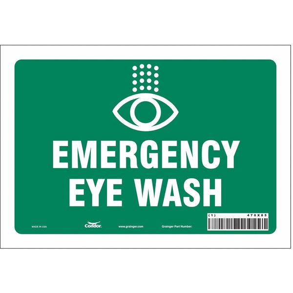 Safety Sign, 7 in Height, 10 in Width, Vinyl, Vertical Rectangle, English, 470X85