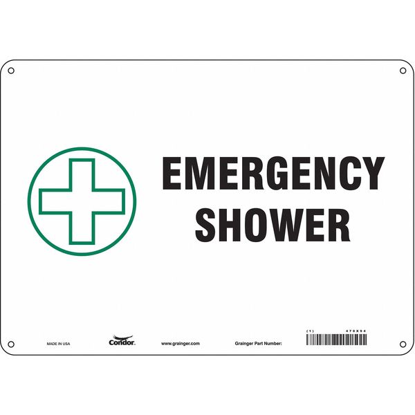 Safety Sign, 10 in Height, 14 in Width, Polyethylene, Horizontal Rectangle, English, 470X94