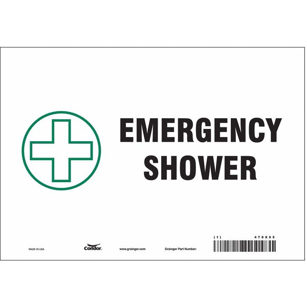Safety Sign, 7 in Height, 10 in Width, Vinyl, Vertical Rectangle, English, 470X95