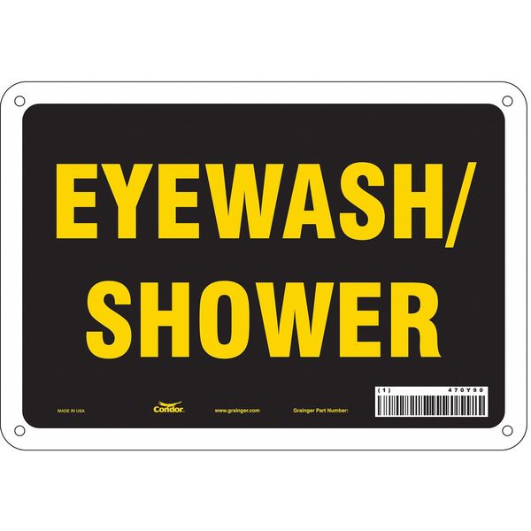 Safety Sign, 7 in Height, 10 in Width, Polyethylene, Vertical Rectangle, English, 470Y90