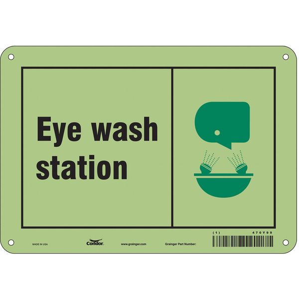 Safety Sign, 7 in Height, 10 in Width, Polyethylene, Vertical Rectangle, English, 470Y99
