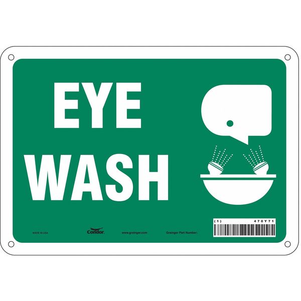 Safety Sign, 7 in Height, 10 in Width, Polyethylene, Vertical Rectangle, English, 470Y71