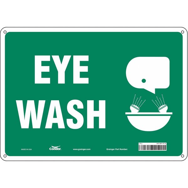 Safety Sign, 10 in Height, 14 in Width, Polyethylene, Horizontal Rectangle, English, 470Y72