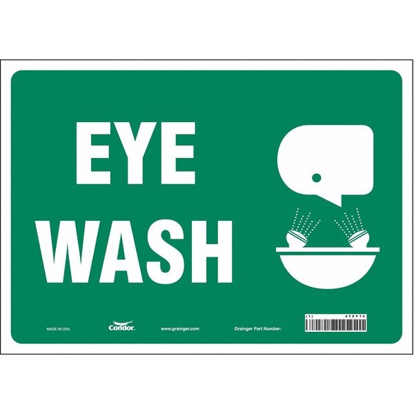 Safety Sign, 10 in Height, 14 in Width, Vinyl, Horizontal Rectangle, English, 470Y74