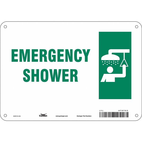 Safety Sign, 7 in Height, 10 in Width, Polyethylene, Vertical Rectangle, English, 470Y03