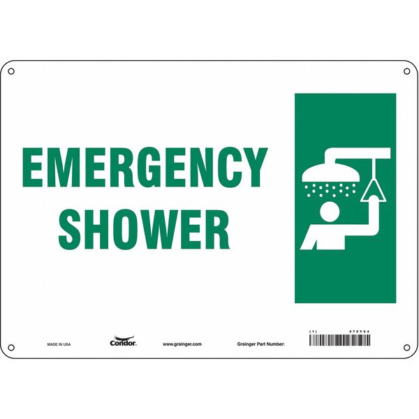 Safety Sign, 10 in Height, 14 in Width, Polyethylene, Horizontal Rectangle, English, 470Y04