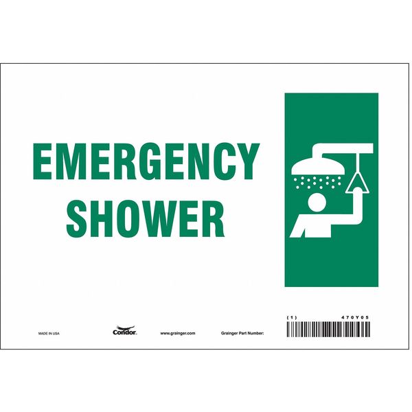 Safety Sign, 7 in Height, 10 in Width, Vinyl, Vertical Rectangle, English, 470Y05