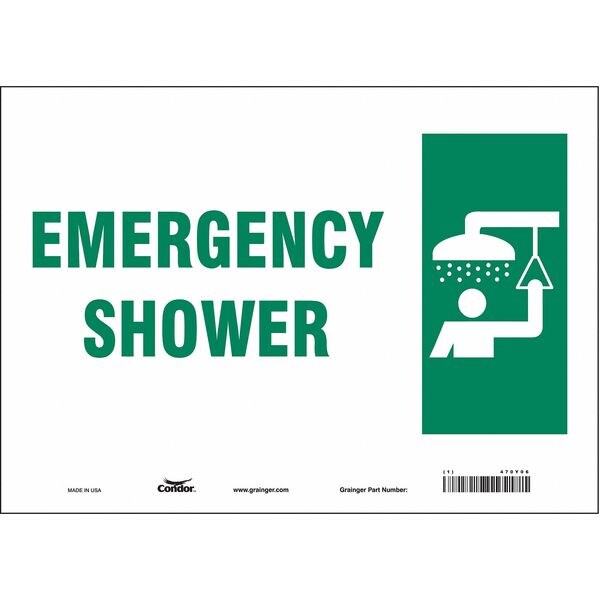 Safety Sign, 10 in Height, 14 in Width, Vinyl, Horizontal Rectangle, English, 470Y06