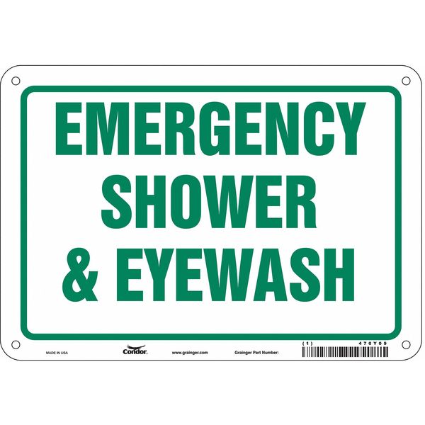 Safety Sign, 7 in Height, 10 in Width, Polyethylene, Vertical Rectangle, English, 470Y09