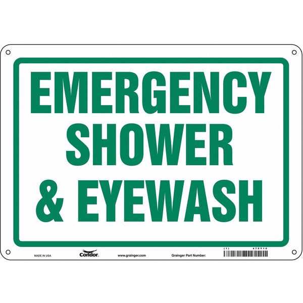 Safety Sign, 10 in Height, 14 in Width, Polyethylene, Horizontal Rectangle, English, 470Y10
