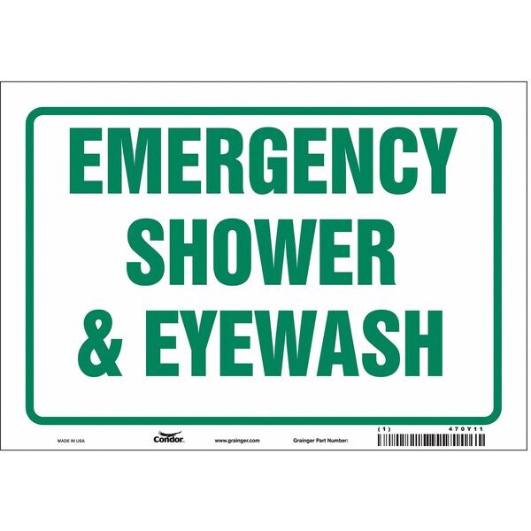 Safety Sign, 7 in Height, 10 in Width, Vinyl, Vertical Rectangle, English, 470Y11