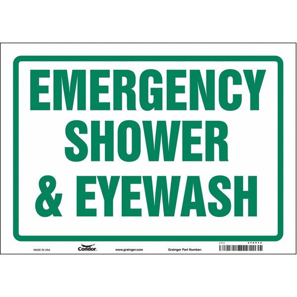 Safety Sign, 10 in Height, 14 in Width, Vinyl, Horizontal Rectangle, English, 470Y12