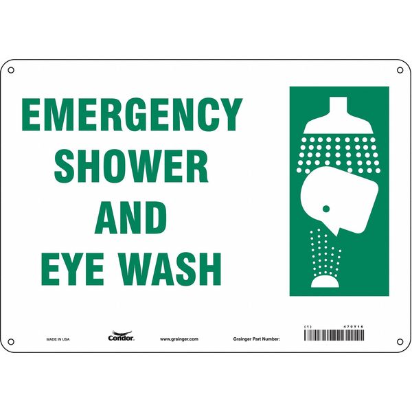 Safety Sign, 10 in Height, 14 in Width, Polyethylene, Horizontal Rectangle, English, 470Y16