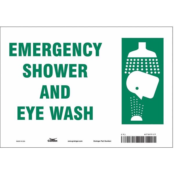 Safety Sign, 7 in Height, 10 in Width, Vinyl, Vertical Rectangle, English, 470Y17
