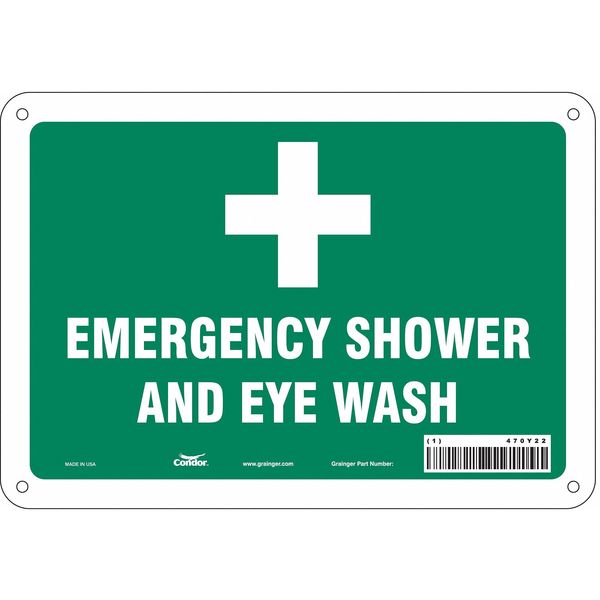 Safety Sign, 7 in Height, 10 in Width, Polyethylene, Vertical Rectangle, English, 470Y22