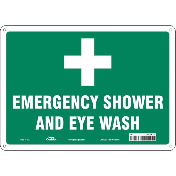 Safety Sign, 10 in Height, 14 in Width, Polyethylene, Horizontal Rectangle, English, 470Y23