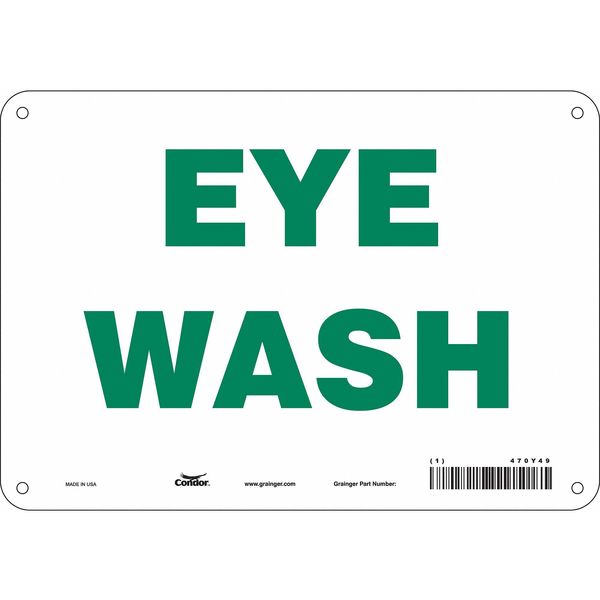 Safety Sign, 7 in Height, 10 in Width, Polyethylene, Vertical Rectangle, English, 470Y49