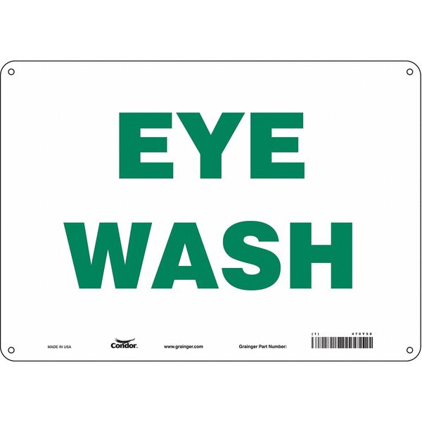 Safety Sign, 10 in Height, 14 in Width, Polyethylene, Horizontal Rectangle, English, 470Y50