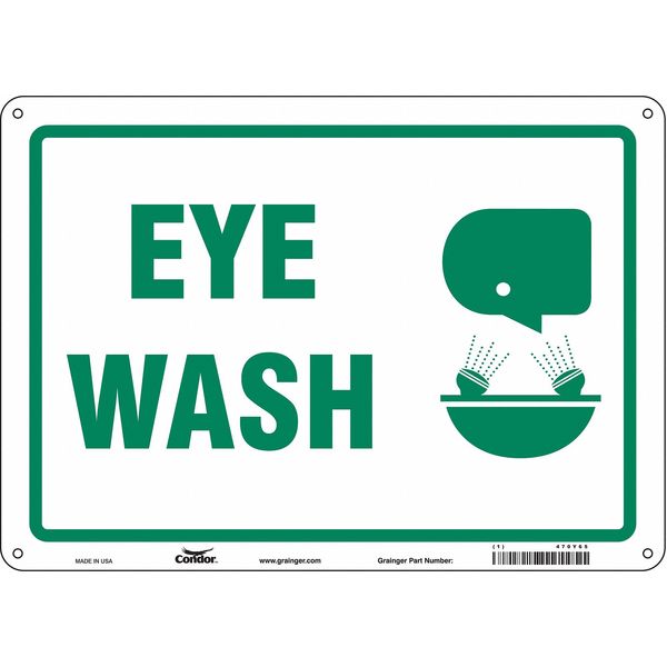 Safety Sign, 10 in Height, 14 in Width, Polyethylene, Horizontal Rectangle, English, 470Y65