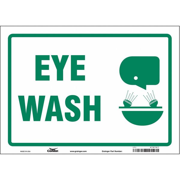 Safety Sign, 10 in Height, 14 in Width, Vinyl, Horizontal Rectangle, English, 470Y67