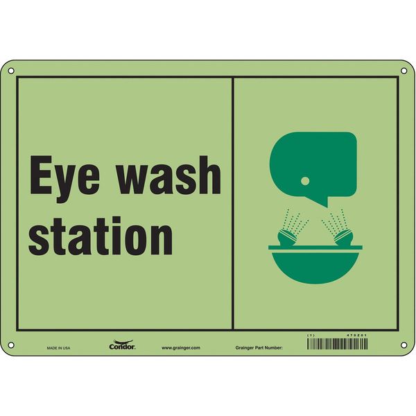 Safety Sign, 10 in Height, 14 in Width, Polyethylene, Horizontal Rectangle, English, 470Z01