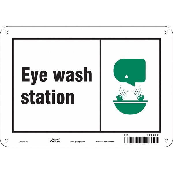 Safety Sign, 7 in Height, 10 in Width, Polyethylene, Vertical Rectangle, English, 470Z05