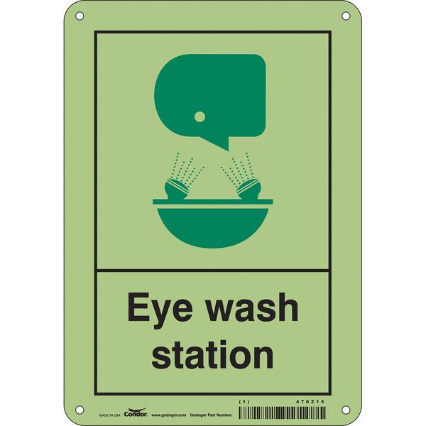 Safety Sign, 10 in Height, 7 in Width, Polyethylene, Horizontal Rectangle, English, 470Z15