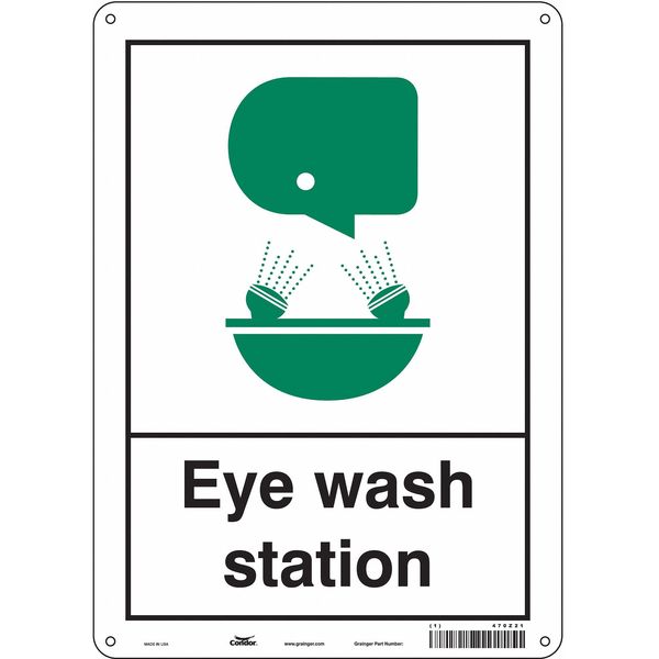 Safety Sign, 14 in Height, 10 in Width, Polyethylene, Vertical Rectangle, English, 470Z21