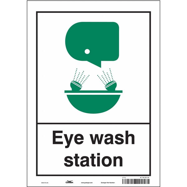 Safety Sign, 14 in Height, 10 in Width, Vinyl, Vertical Rectangle, English, 470Z24