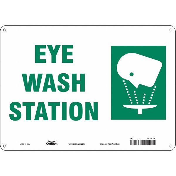 Safety Sign, 10 in Height, 14 in Width, Polyethylene, Horizontal Rectangle, English, 470Z39