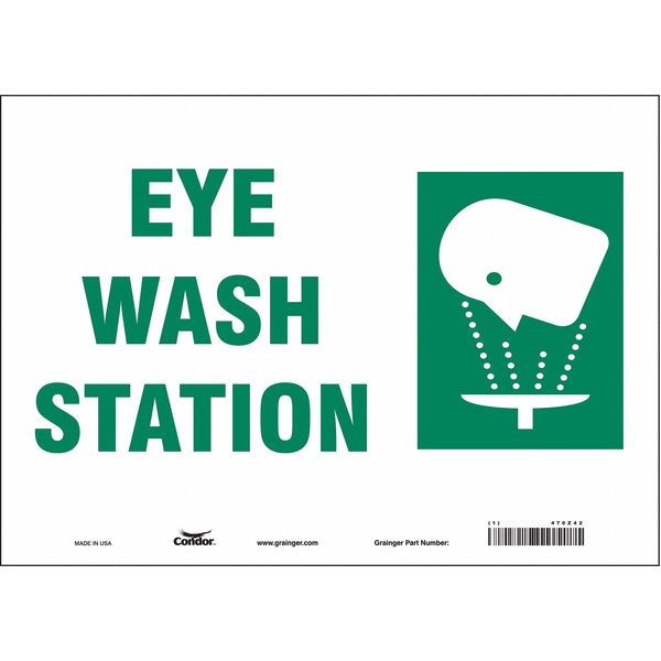 Safety Sign, 10 in Height, 14 in Width, Vinyl, Horizontal Rectangle, English, 470Z42