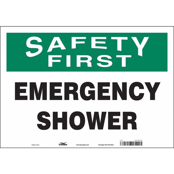 Safety Sign, 14 in H, 20 in W, Vinyl, English, 471D70