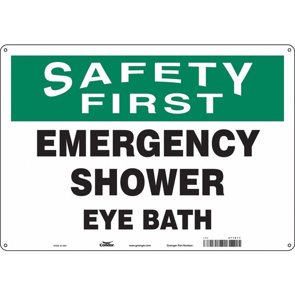 Safety Sign, 14 in H, 20 in W, Polyethylene, English, 471D77