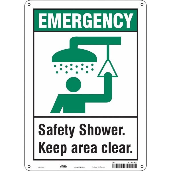 Safety Sign, 14 in Height, 10 in Width, Polyethylene, Vertical Rectangle, English, 471D04