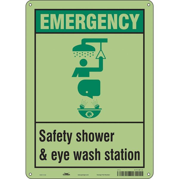 Safety Sign, 14 in Height, 10 in Width, Polyethylene, Vertical Rectangle, English, 471D12