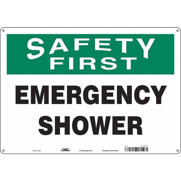 Safety Sign, 14 in H, 20 in W, Polyethylene, English, 471D67