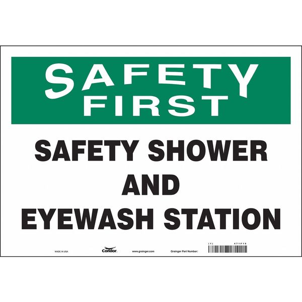 Safety Sign, 14 in H, 20 in W, Vinyl, English, 471F19