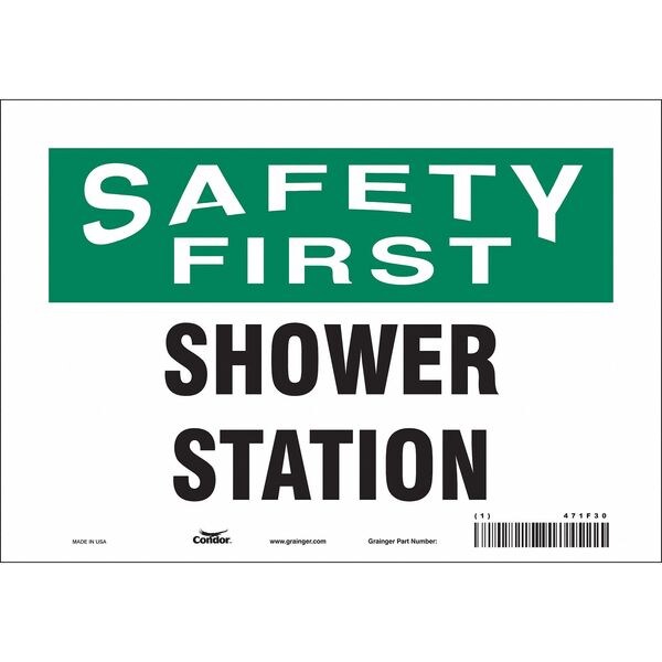 Safety Sign, 7 in Height, 10 in Width, Vinyl, Vertical Rectangle, English, 471F30