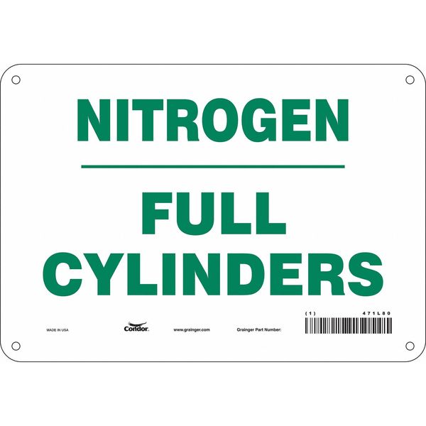 Safety Sign, 7 in Height, 10 in Width, Polyethylene, Vertical Rectangle, English, 471L80