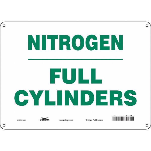 Safety Sign, 10 in Height, 14 in Width, Polyethylene, Horizontal Rectangle, English, 471L81