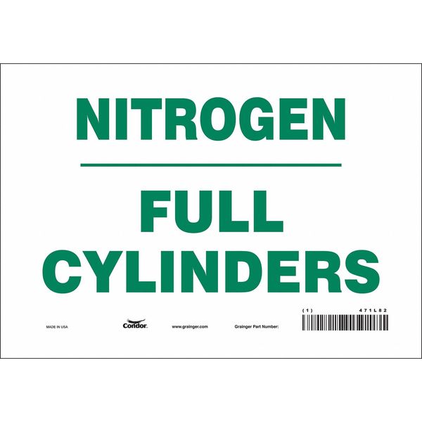 Safety Sign, 7 in Height, 10 in Width, Vinyl, Vertical Rectangle, English, 471L82