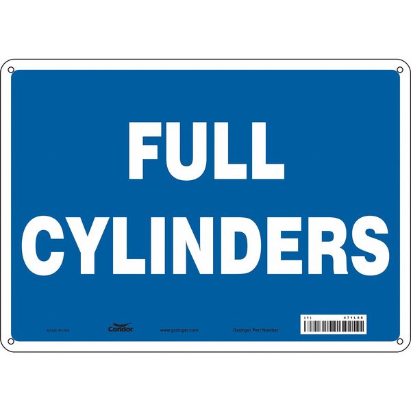 Safety Sign, 10 in Height, 14 in Width, Polyethylene, Horizontal Rectangle, English, 471L88