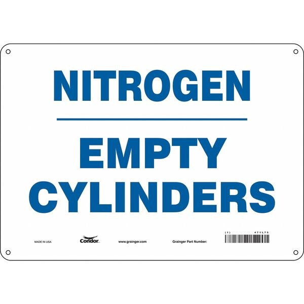 Safety Sign, 10 in Height, 14 in Width, Polyethylene, Horizontal Rectangle, English, 471L75