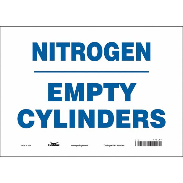Safety Sign, 10 in Height, 14 in Width, Vinyl, Horizontal Rectangle, English, 471L77