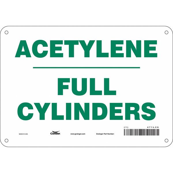 Safety Sign, 7 in Height, 10 in Width, Polyethylene, Vertical Rectangle, English, 471L26