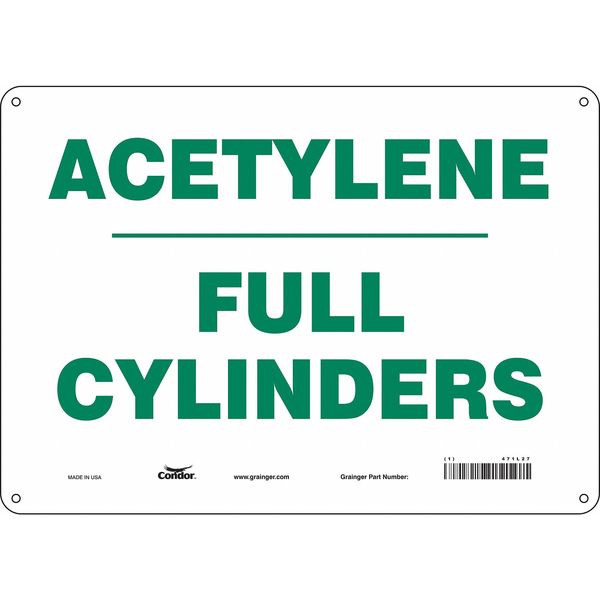 Safety Sign, 10 in Height, 14 in Width, Polyethylene, Horizontal Rectangle, English, 471L27