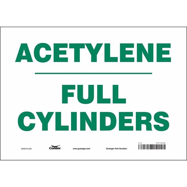 Safety Sign, 10 in Height, 14 in Width, Vinyl, Horizontal Rectangle, English, 471L29