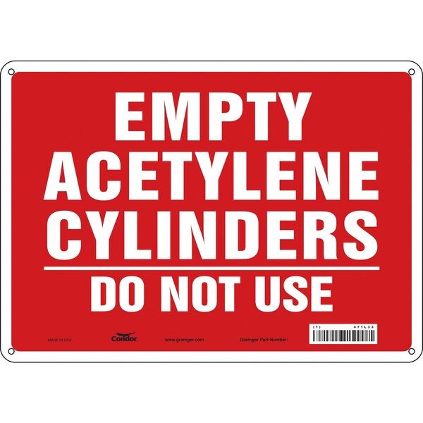 Safety Sign, 10 in Height, 14 in Width, Polyethylene, Horizontal Rectangle, English, 471L33